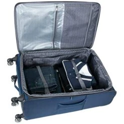 Kenneth Cole Reaction Rugged Roamer Luggage Collection Lightweight Softside Expandable 8-Wheel Spinner Travel Suitcase Bag, Navy, 2-Piece (20" Carry-On / 28" Check Size) -Luggage Factory Store 51lZ MSfRJL