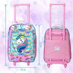 Kids Suitcase, Rolling Luggage With Wheels For Girls - Unicorn 14 Kids Suitcase, Rolling Luggage With Wheels For Girls - Unicorn -Luggage Factory Store 51mJvFxsIdS