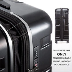 Coolife Luggage Expandable(only 28") Suitcase PC+ABS Spinner Built-In TSA Lock 20in 24in 28in Carry On (white, S(20in_carry On)) -Luggage Factory Store 51ow1bAPPNL 028fa07c c75c 4b5b 8620 b3c79f58fd87