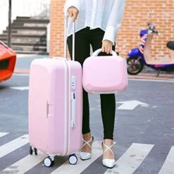 Fashion Wheels Suitcases And Travel Bags Valise Cabine Valiz Koffer Suitcase Maletas Carry On Rolling Luggage,Red,22 -Luggage Factory Store 51pzaSDJbzL