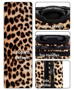 Rockland Safari Hardside Spinner Wheel Luggage, Leopard, Carry-On 20-Inch -Luggage Factory Store 51qvpuIGnkL