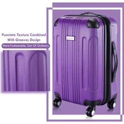 Goplus 20" ABS Carry On Luggage Expandable Hardside Travel Bag Trolley Rolling Suitcase GLOBALWAY (Purple) 14 Goplus 20" ABS Carry On Luggage Expandable Hardside Travel Bag Trolley Rolling Suitcase GLOBALWAY (Purple) -Luggage Factory Store 51tBeYPJPYL