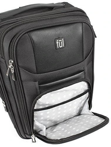 Ful Crosby Carry-on Luggage, Narrow Profile For Underseat Storage, Black" 7 Ful Crosby Carry-on Luggage, Narrow Profile For Underseat Storage, Black" - Image 5