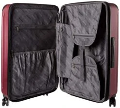 Kenneth Cole Reaction Reverb Hardside 8-Wheel 3-Piece Spinner Luggage Set: 20" Carry-on, 25", 29", Raspberry -Luggage Factory Store 51tvJ56n3jL