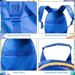 Goplus Kids Luggage Set, 12" & 18" Kids Carry On Luggage Set, Multi-directional Wheels Suitcase, Large Capacity Rolling Trolley Suitcase, Gift For Boys And Girls Toddlers Children Travel (Universe) -Luggage Factory Store 51ueAVMBAFL