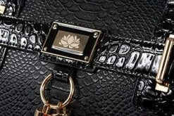 JKM And Company THE BARRINGTON Black Python & Alligator Compatible With Computer IPad, Laptop Tablet Rolling Tote Bag Briefcase Carryall Bag -Luggage Factory Store 51uzK23GWmL