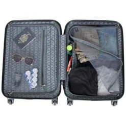 Heritage Travelware Lincoln Park 20" Hardside 4-Wheel Spinner Carry-on Luggage, Black -Luggage Factory Store 51wsyWHmpEL