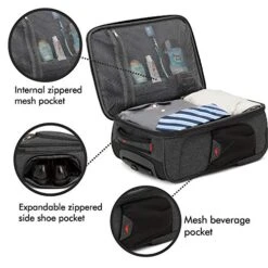 High Sierra Endeavor Wheeled Underseat Carry-On, Mercury Heather, One Size -Luggage Factory Store 51xoVdZCvDL