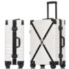 Sondre X Luggage Rolling Wheels Old Fashion Trunk Suitcase PC ABS Spinner Hardshell Carry On With TSA Lock 20" 24" 26" 29"(White) 2 Sondre X Luggage Rolling Wheels Old Fashion Trunk Suitcase PC ABS Spinner Hardshell Carry On With TSA Lock 20" 24" 26" 29"(White) -Luggage Factory Store 51xutxpIeFL