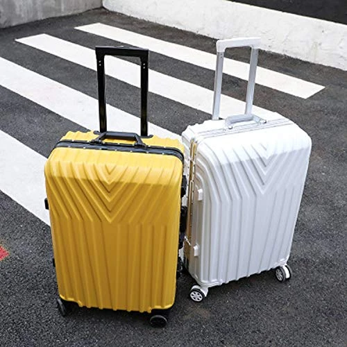 New Aluminum Frame Rolling Luggage Women Travel Bag Trolley Suitcase Carry On Luggage,Silver,24 6 New Aluminum Frame Rolling Luggage Women Travel Bag Trolley Suitcase Carry On Luggage,Silver,24 - Image 4