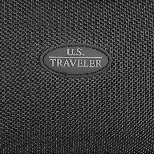 U.S. Traveler Rio Rugged Fabric Expandable Carry-On Luggage Set, Black, 2-Piece 4 U.S. Traveler Rio Rugged Fabric Expandable Carry-On Luggage Set, Black, 2-Piece - Image 2