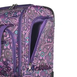 Olympia Under The Seat Carry-on, Purple Paisley -Luggage Factory Store 61BTtiJOpSL