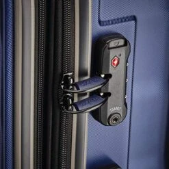 American Tourister Arrow Expandable Hardside Luggage, Navy, Checked-Medium 24-Inch -Luggage Factory Store 61EouUi mhL