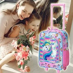 Kids Suitcase, Rolling Luggage With Wheels For Girls - Unicorn 13 Kids Suitcase, Rolling Luggage With Wheels For Girls - Unicorn -Luggage Factory Store 61N9pJM85NS