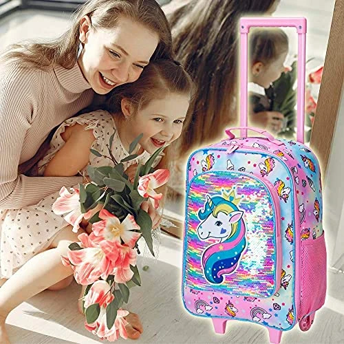 Kids Suitcase, Rolling Luggage With Wheels For Girls - Unicorn 6 Kids Suitcase, Rolling Luggage With Wheels For Girls - Unicorn - Image 4