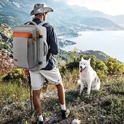 LOVEVOOK Carry On Backpack, 40L Travel Backpack For Women Men Airline Approved, Expandable Large Suitcase Backpacks With 4 Packing Cubes, Aer Travel Pack 3, Water Resistant Weekender Bag -Luggage Factory Store 61S9X 45zpL