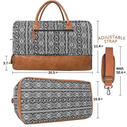 Oflamn Weekender Bag For Women Carry-On Luggage Bohemian style Duffle Bag Overnight Bags 3-4 Day' Travel Bags With Separated Shoes Compartment 9 Oflamn Weekender Bag For Women Carry-On Luggage Bohemian style Duffle Bag Overnight Bags 3-4 Day' Travel Bags With Separated Shoes Compartment - Image 7
