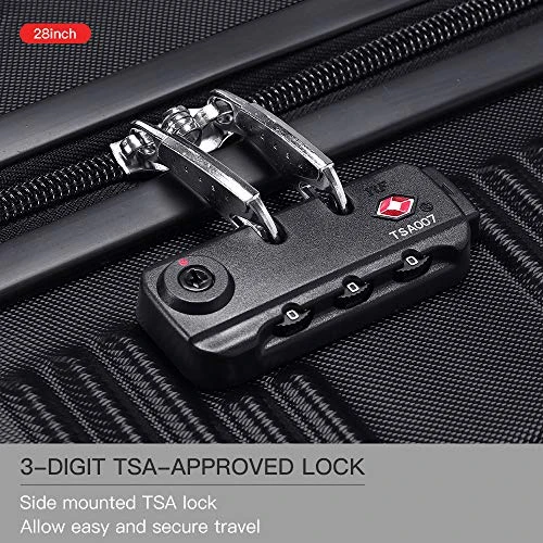 Verdi Luggage Set 3 Piece - Lightweight With USB Port Hardside Carry On Suitcase - Includes Expandable 20 Inch Carry On, 24In/TSA-Approved Lock 28In Checked Bag With 8-Wheel Rolling Spinner 6 Verdi Luggage Set 3 Piece - Lightweight With USB Port Hardside Carry On Suitcase - Includes Expandable 20 Inch Carry On, 24In/TSA-Approved Lock 28In Checked Bag With 8-Wheel Rolling Spinner - Image 4