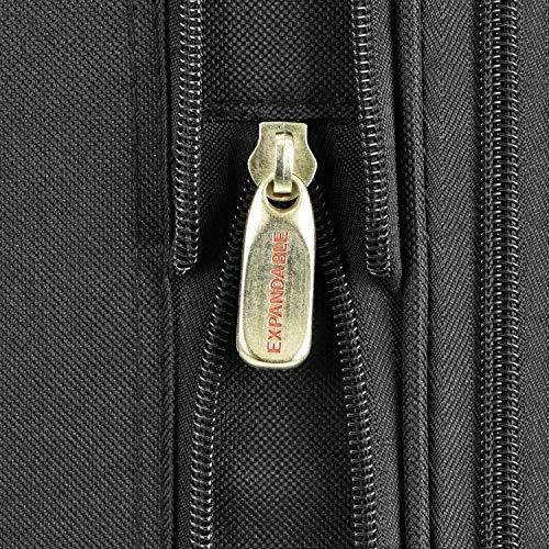 U.S. Traveler New Yorker Lightweight Softside Expandable Travel Rolling Luggage Set, Black/Grey, 4-Piece (15/21/25/29) 4 U.S. Traveler New Yorker Lightweight Softside Expandable Travel Rolling Luggage Set, Black/Grey, 4-Piece (15/21/25/29) - Image 2