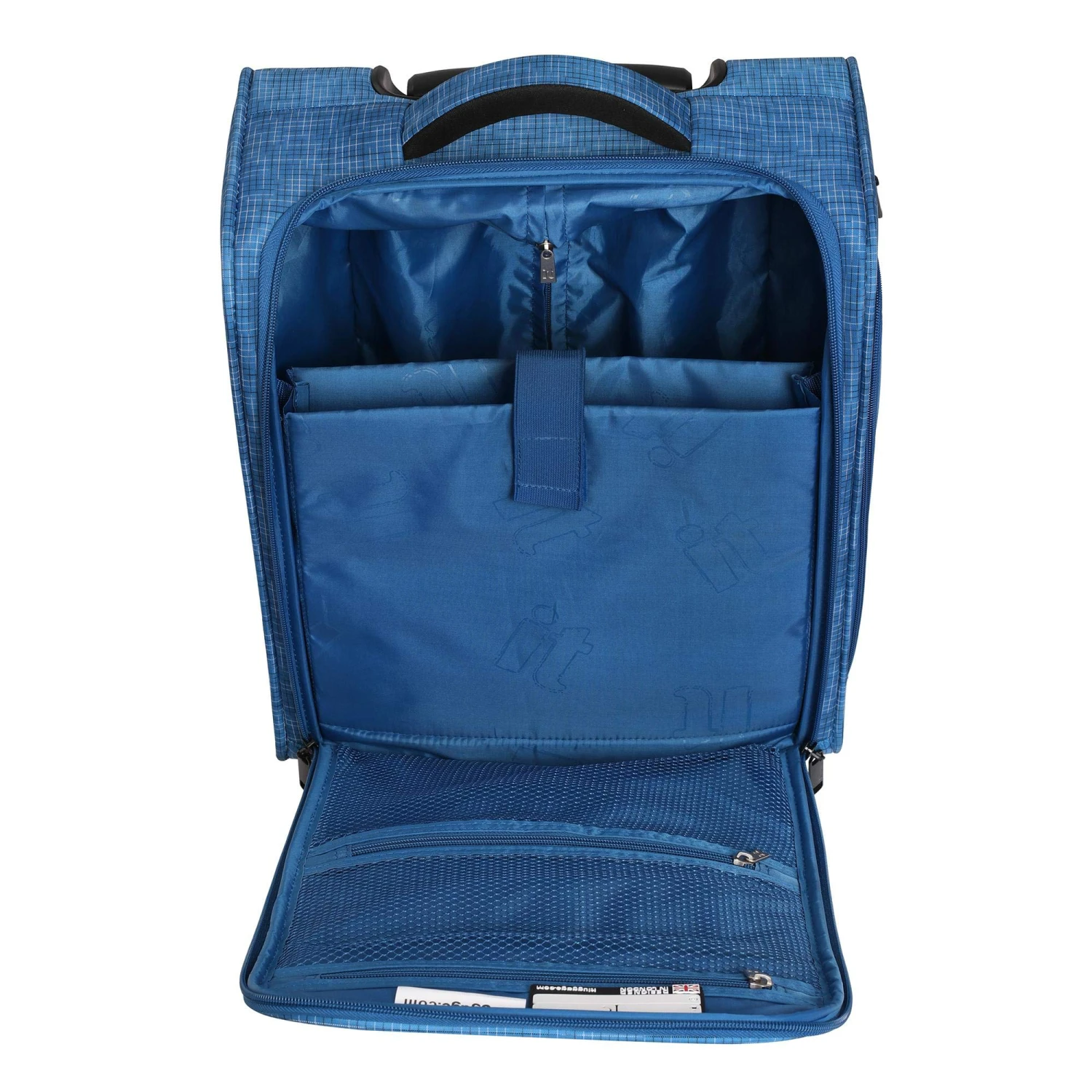 It Luggage 17.1" Stitched Squares 2 Wheel Underseat Tote, Black 4 It Luggage 17.1" Stitched Squares 2 Wheel Underseat Tote, Black - Image 2