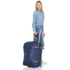 AmazonBasics Rolling Travel Duffel Bag Luggage With Wheels, Medium, Blue 13 AmazonBasics Rolling Travel Duffel Bag Luggage With Wheels, Medium, Blue -Luggage Factory Store 81N7fVgwMHL