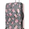 Betsey Johnson 30 Inch Checked Luggage Collection - Expandable Scratch Resistant (ABS + PC) Hardside Suitcase - Designer Lightweight Bag With 8-Rolling Spinner Wheels (Stripe Roses) 2 Betsey Johnson 30 Inch Checked Luggage Collection - Expandable Scratch Resistant (ABS + PC) Hardside Suitcase - Designer Lightweight Bag With 8-Rolling Spinner Wheels (Stripe Roses) -Luggage Factory Store 81PjCe5mImL