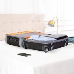 AmazonBasics Rolling Travel Duffel Bag Luggage With Wheels, Medium, Grey -Luggage Factory Store 81Zfm6ca0jL