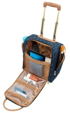 London Fog Queensbury 15" Verticle Under The Seat Bag, Navy -Luggage Factory Store 81kGXD4LQIL