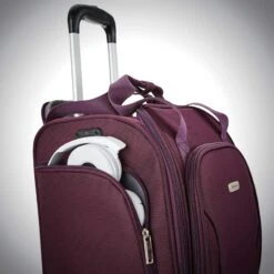 Samsonite Underseat Spinner With USB Port Carry-On Luggage, Purple, One Size -Luggage Factory Store 91Lv 2BTonwAL