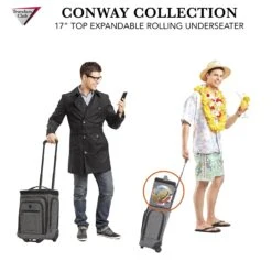 Travelers Club Luggage 17" Top Expandable Underseater W/Side USB Port Connector, Dark Gray Suitcase, Carry -Luggage Factory Store 91YSDk5eckL