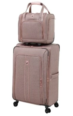 London Fog Newcastle 15" Under The Seat Bag, Rose Charcoal -Luggage Factory Store 91rADwGOioL