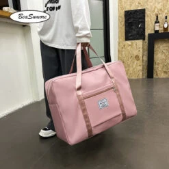 Large Travel Rolling Luggage | Carry Size Rolling Luggage | Travel -Luggage Factory Store BeaSumore Large capacity students move Rolling Luggage folding Travel bag Suitcase Wheels Trolley Carry On Trunk