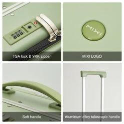 Mixi Patent Design Aluminum Frame Suitcase Carry On Rolling Luggage -Luggage Factory Store Mixi Patent Design Aluminum Frame Suitcase Carry On Rolling Luggage Beautiful Boarding Cabin 18 20 24